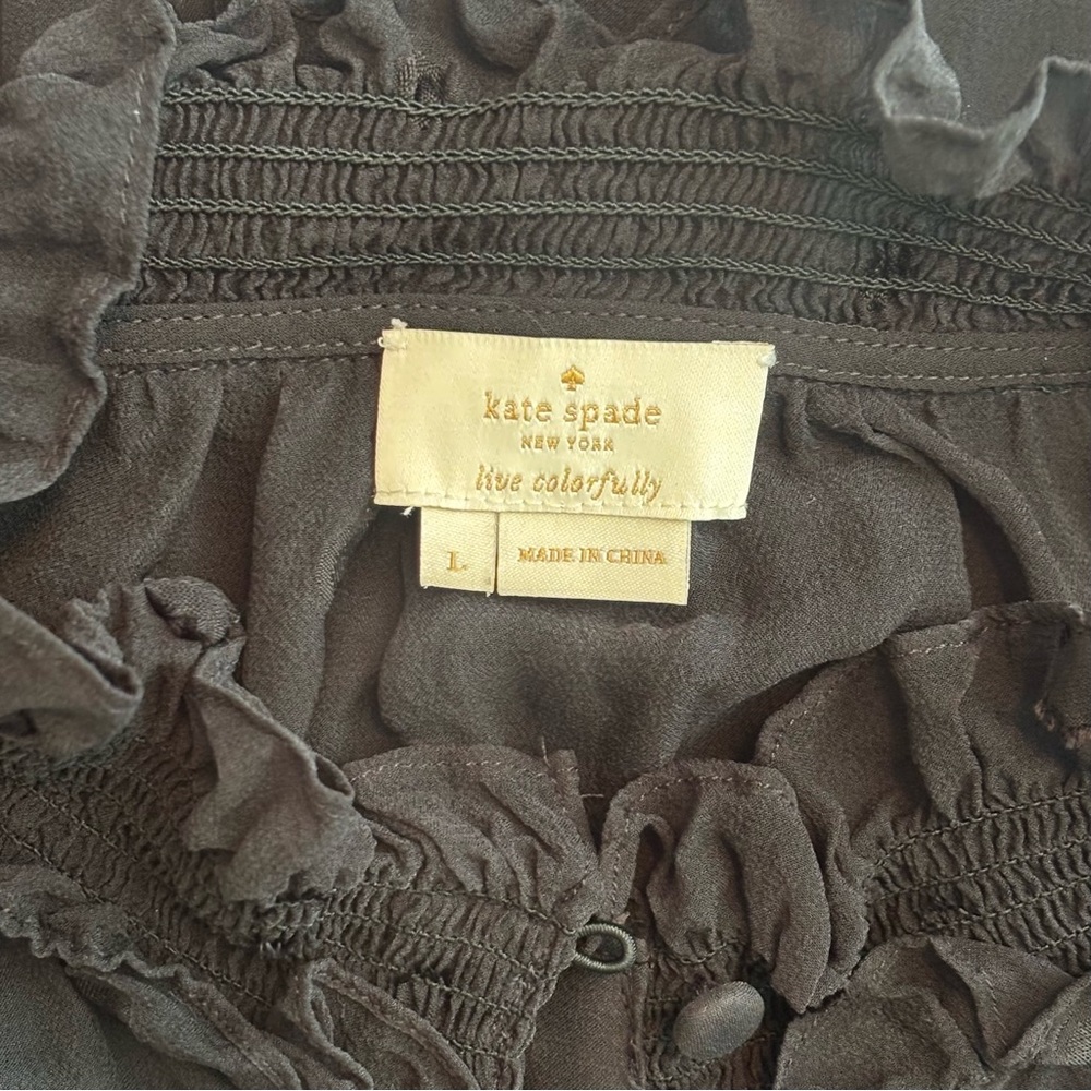 Kate Spade-Women’s Bakery Dot Devore Top, GUC - Picture 7 of 12